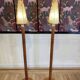 Pair of Scandinavian design floor lamps from the 1960s.