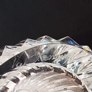 Vase rouleau en cristal taillé Val Saint Lambert
