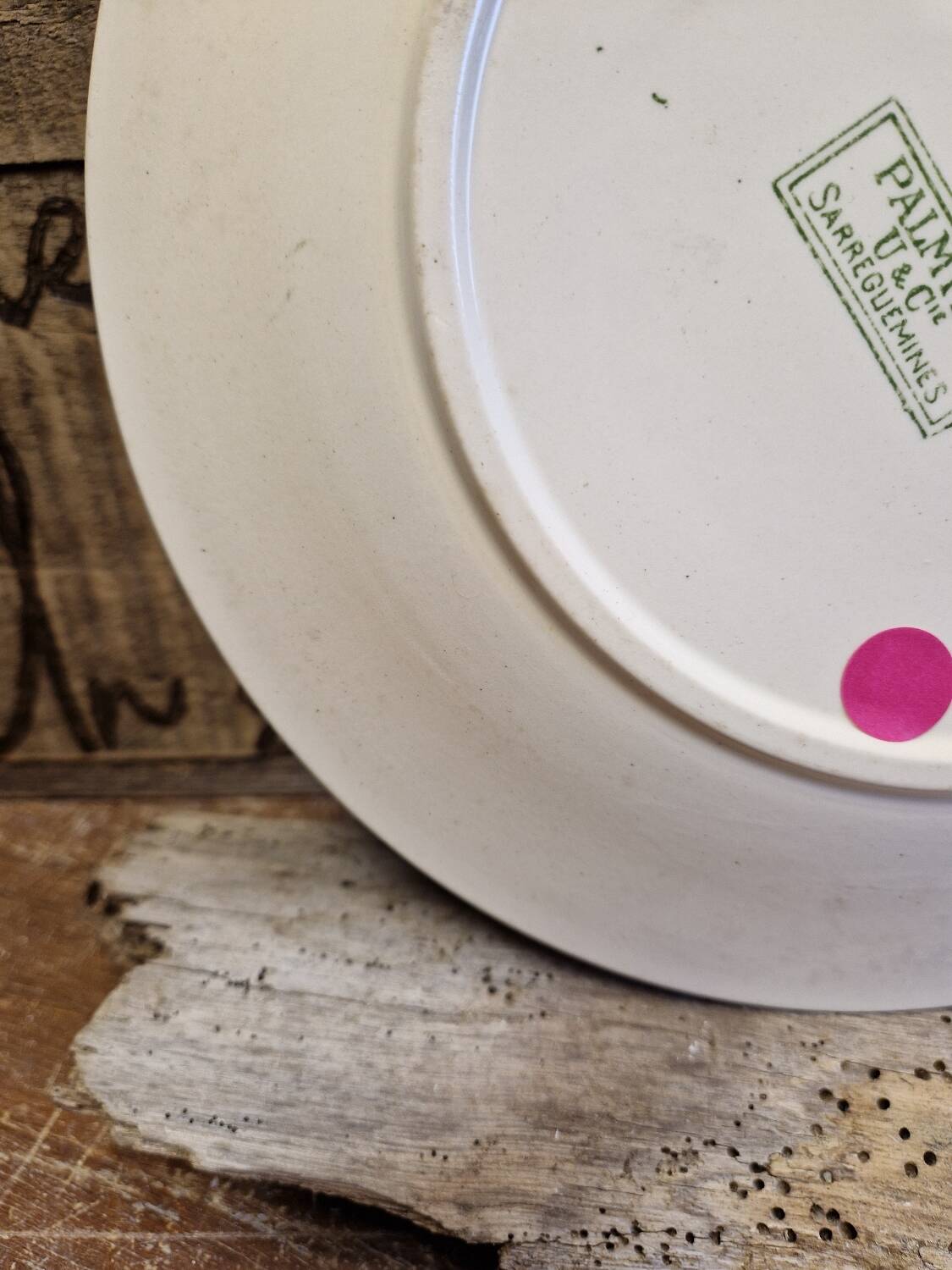 Old flat plate Sarreguemines