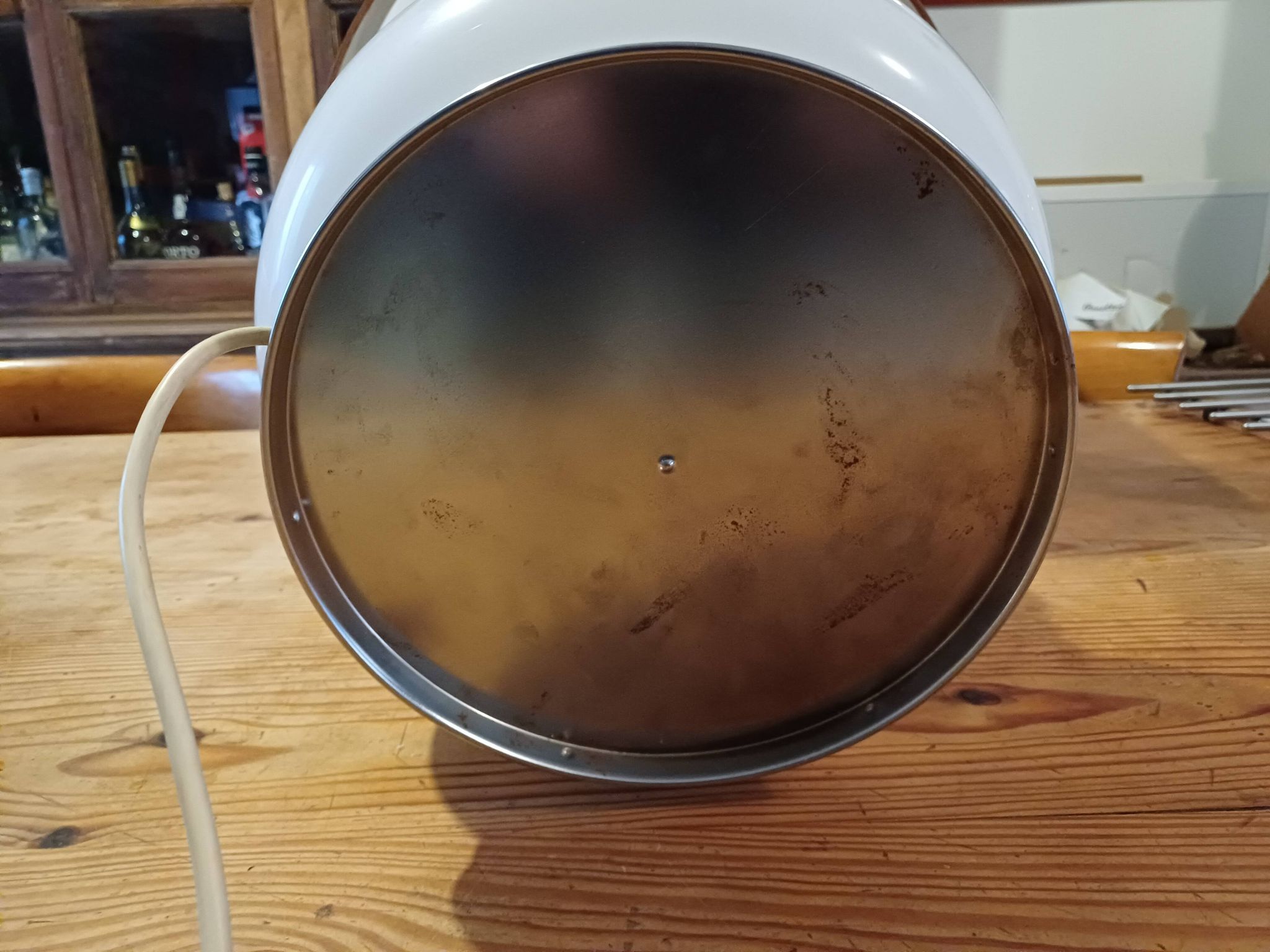 Vintage 1970s White Opaline Lamp