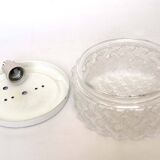 Glass ceiling light with braided pattern