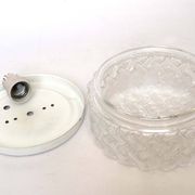 Applique plafonnier verre motif tressé