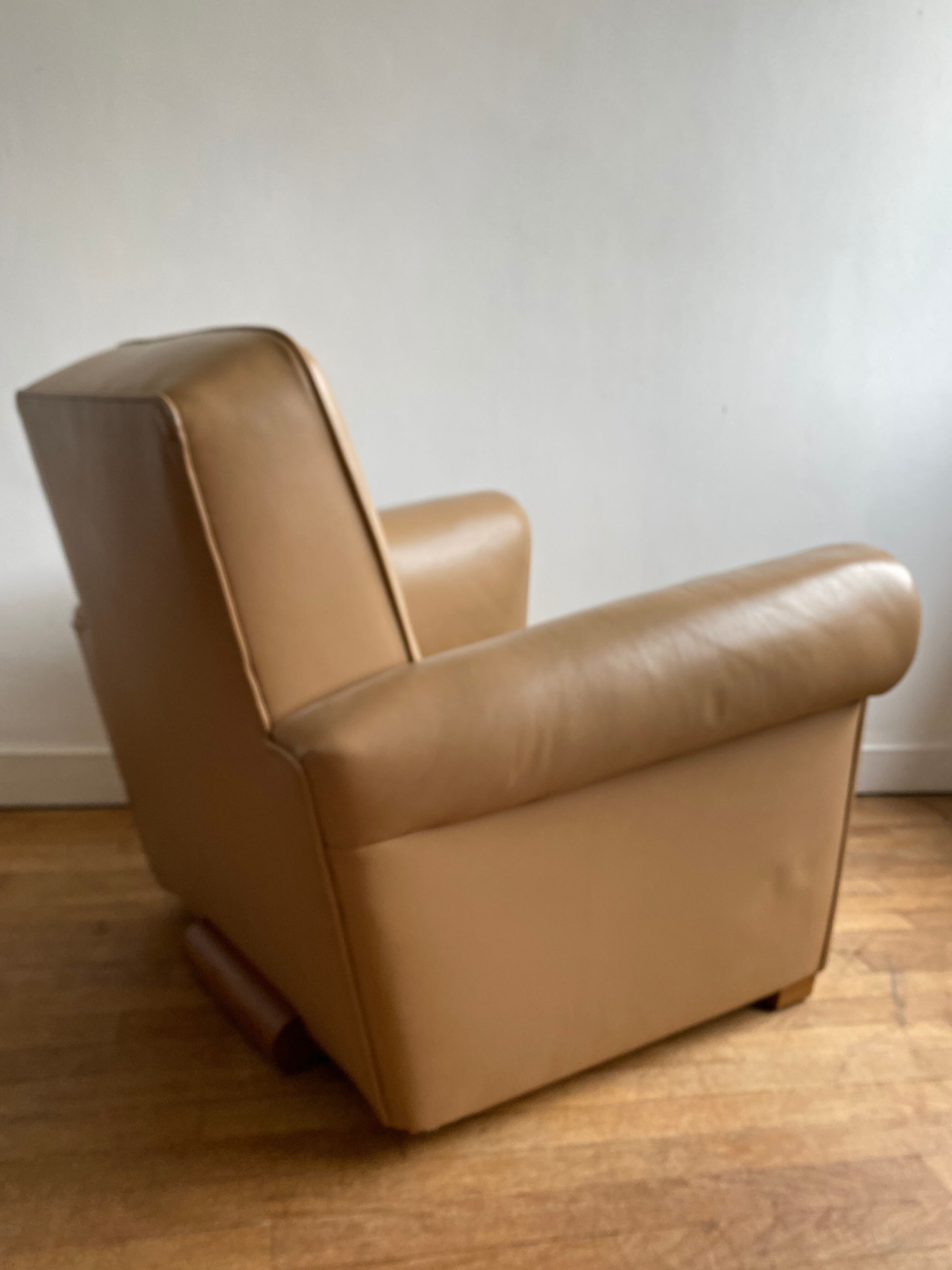 Fauteuil club cuir vintage