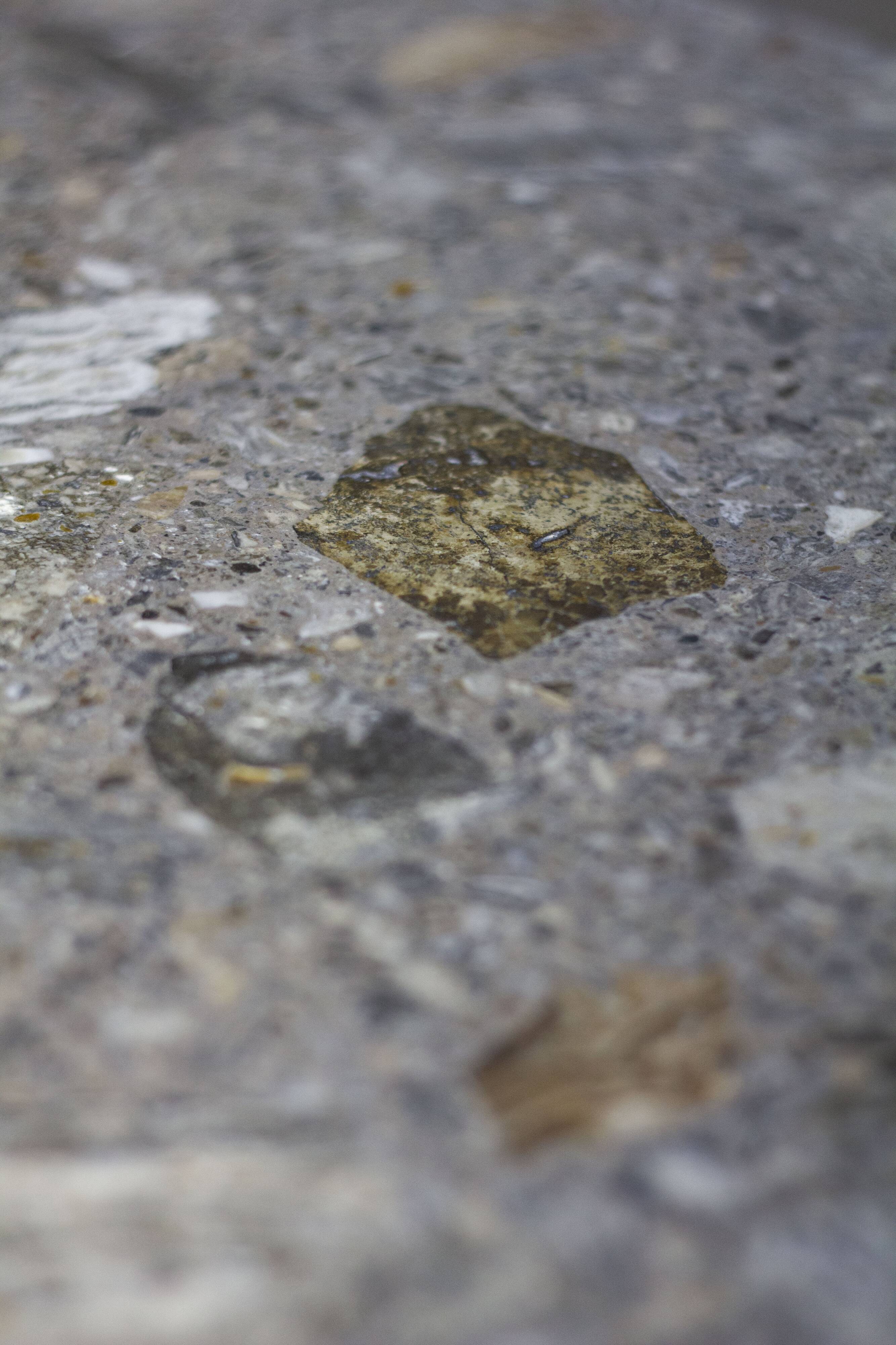 Travertine terrazzo coffee table, 1970