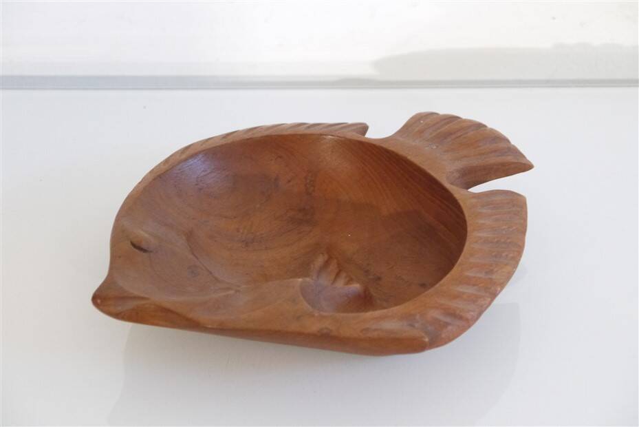 Teak pocket in fish shape 1960