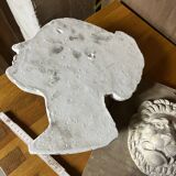 Beige plaster wall bust by Walter De Buck — figurative expressionist female head, wall-mounted