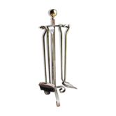 Former Steel and Brass Fireplace Servant: 4 Tools