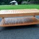 Genuine colonial teak coffee table with lower tray