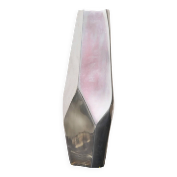 Vase XXL "Facettes" en fonte d'aluminium, 1970s