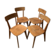 Lot de 4 chaises bistrot années 50