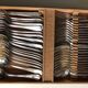 Ménagère Christofle in silver metal model Boréal (132 pieces)
