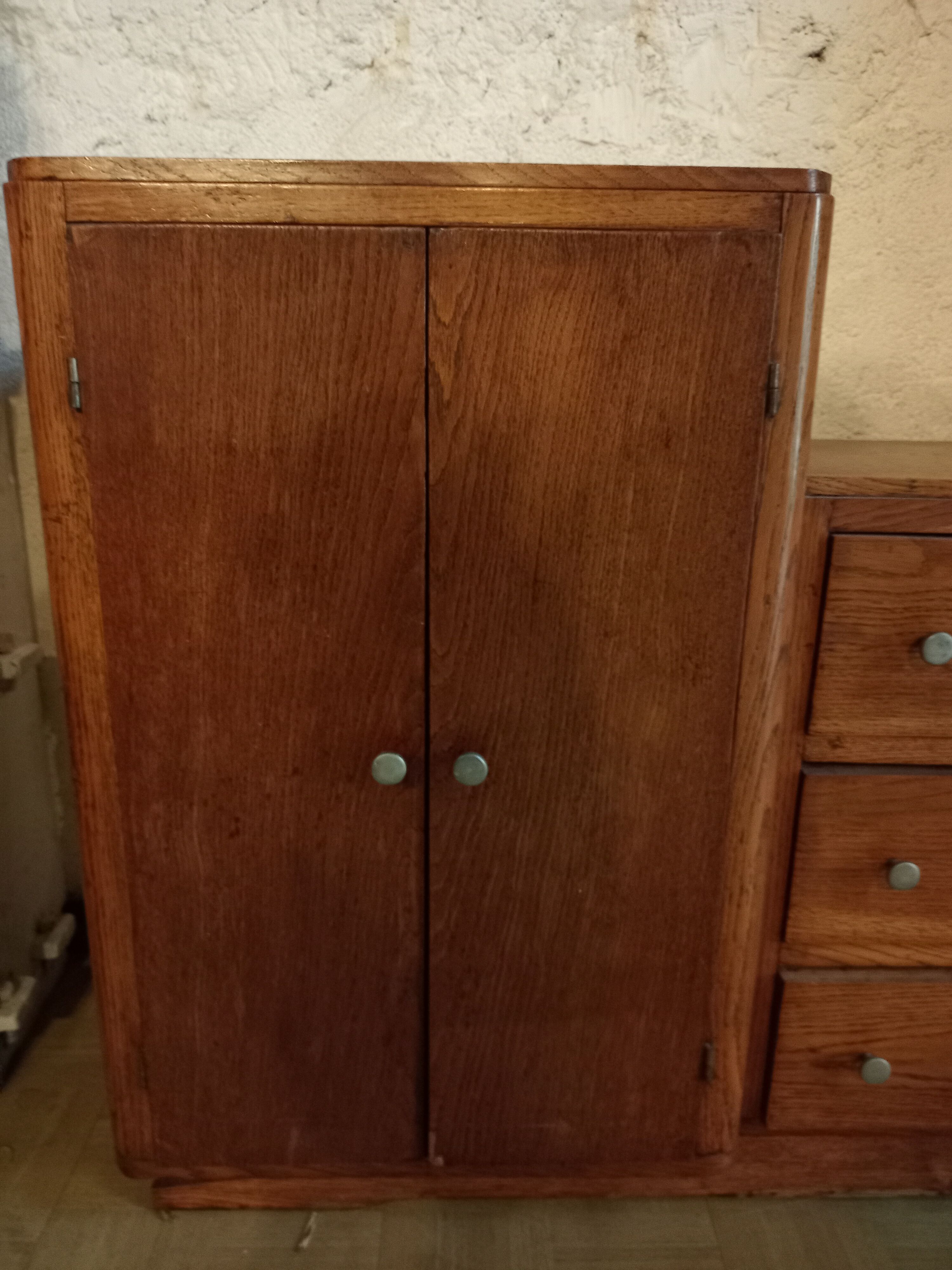 Small piece of furniture from the 40s with two doors and three drawers