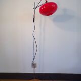 Vintage red globe floor lamp