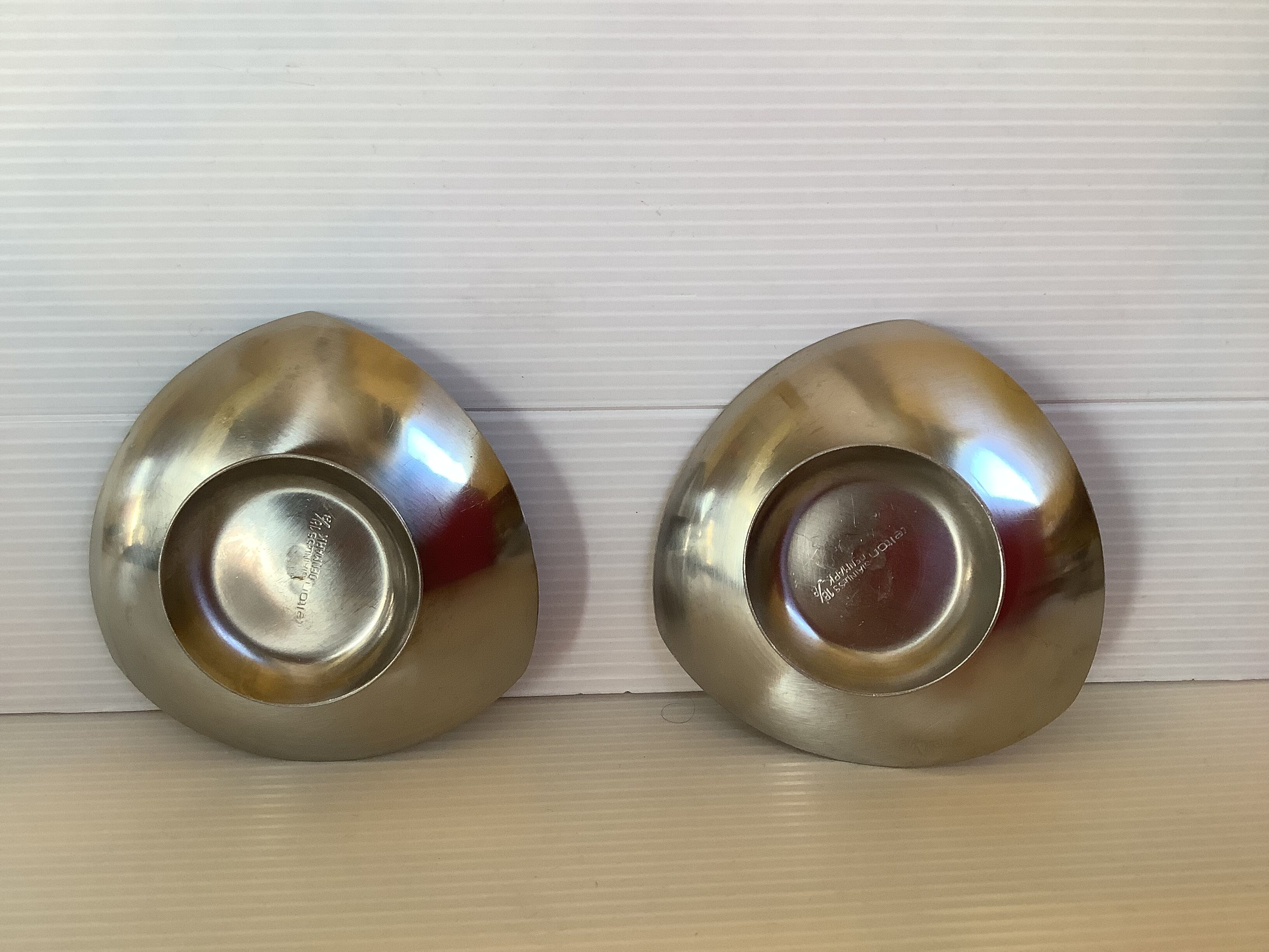 Paire de bougeoirs Celton denmark inox
