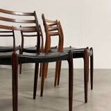 10x Chaises en palissandre modèle 78 par Niels Otto Møller