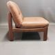Fauteuil design scandinave teck et cuir 1960