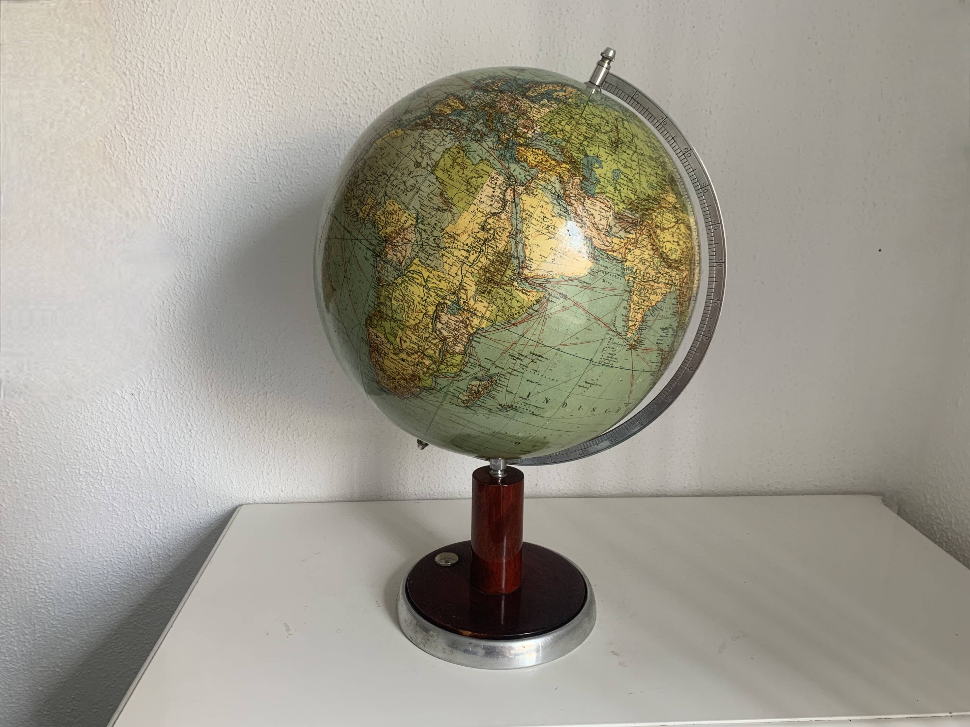 Vintage 1950 German Columbus Globe - 53 cm
