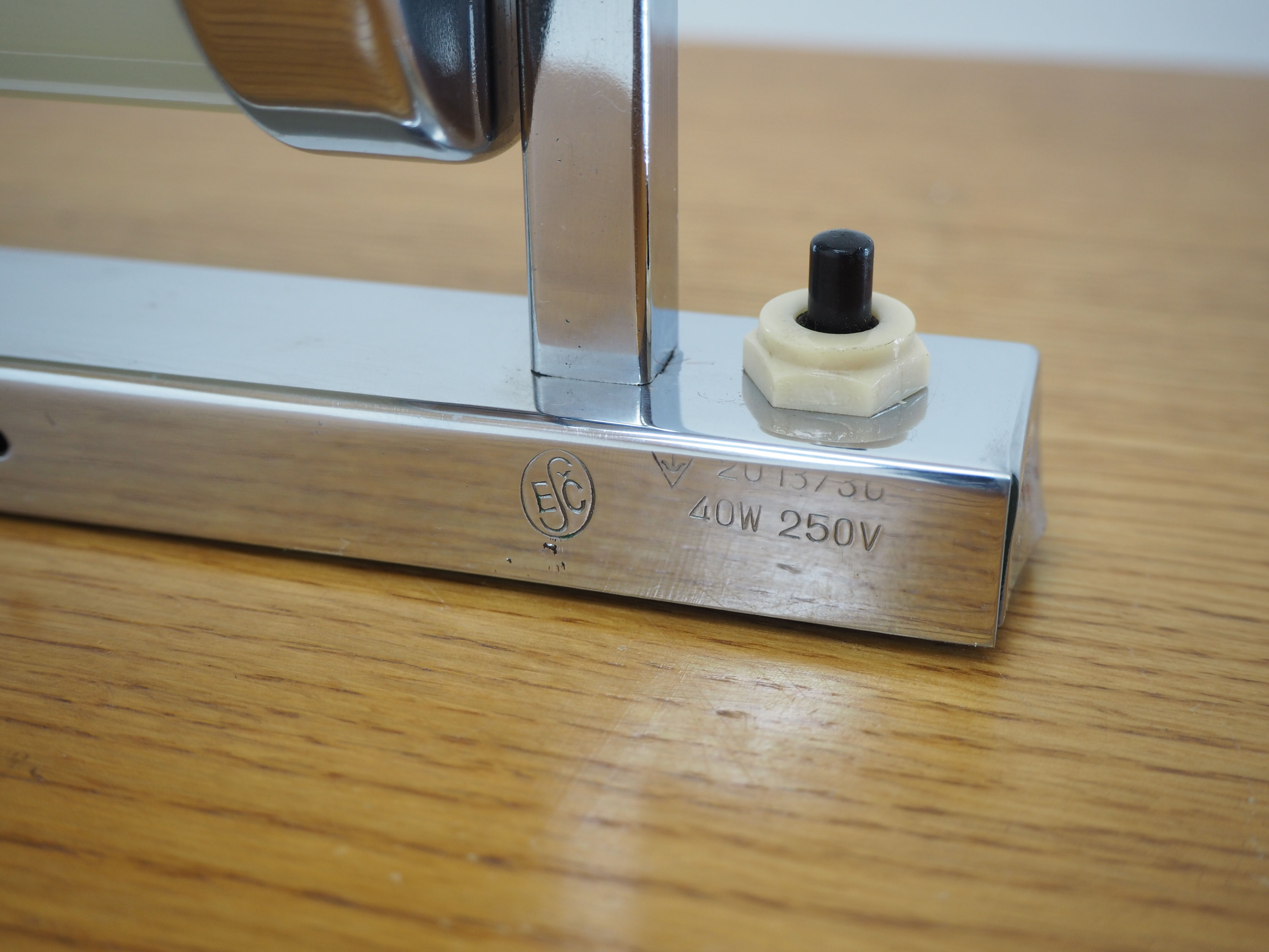 Bauhaus chrome tubular wall or table lamp, 1930s