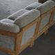 Danish Three Seater Sofa in Pine and Lambswool, Scandinavian Modern Sofa, 1