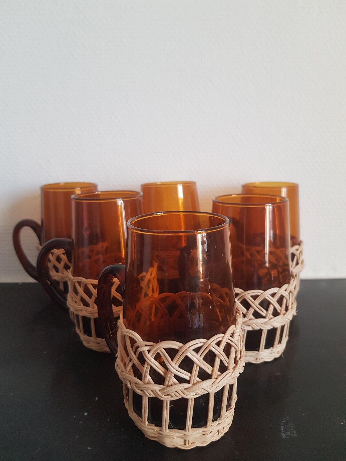 Lot de 6 verres vintage