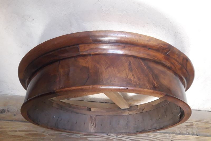 Bed sky, canopy in solid walnut XIX°