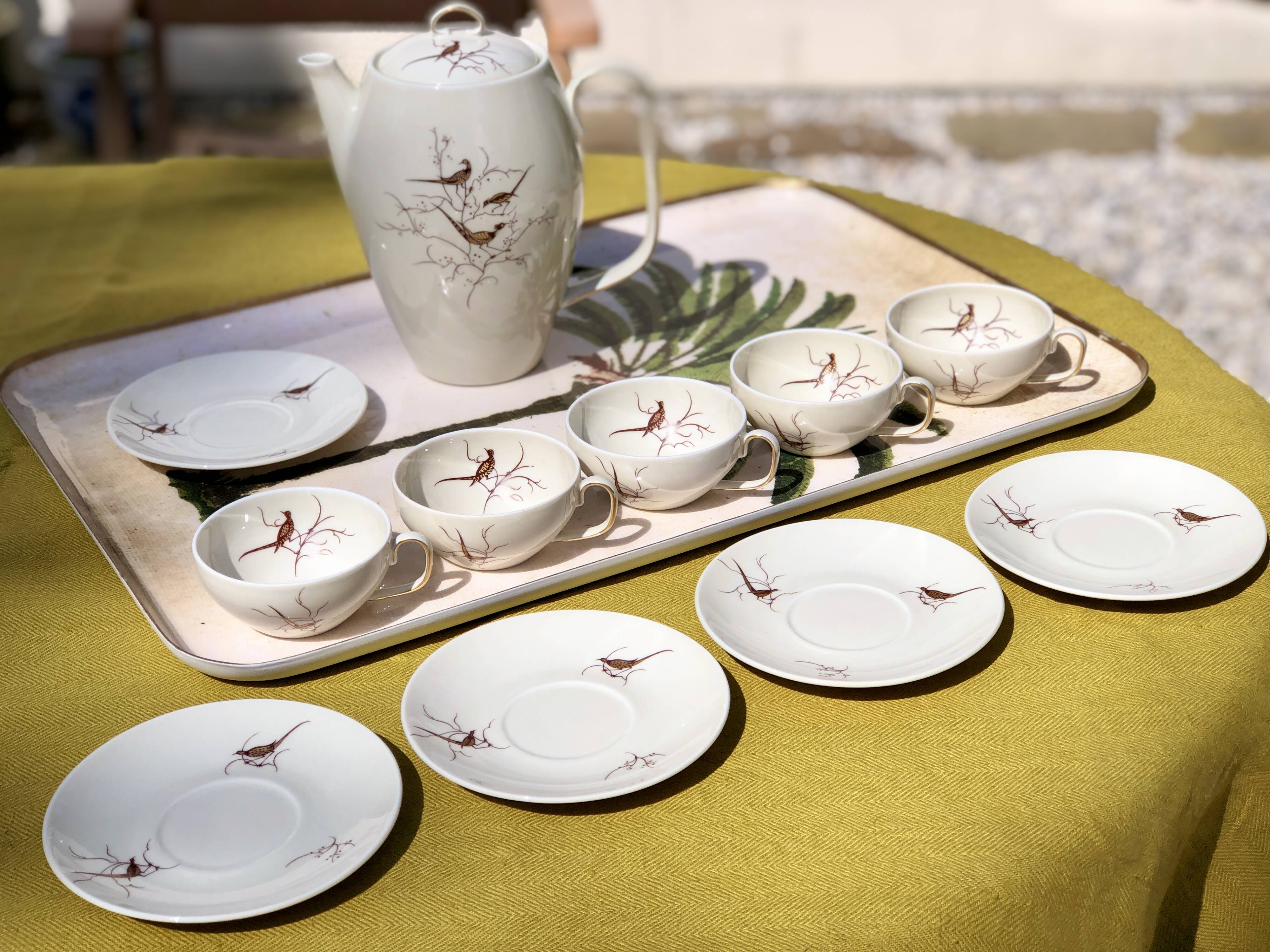 Service à café en porcelaine de Limoges Raynaud