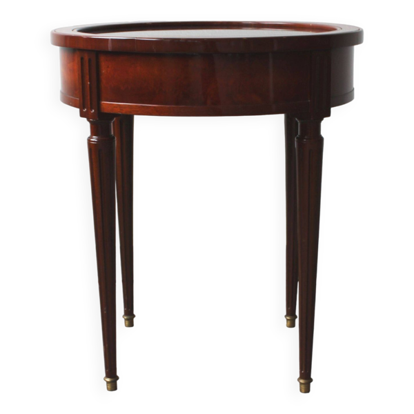Table d'appoint-guéridon en acajou et marbre, style Empire