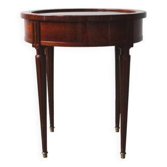 Table d'appoint-guéridon en acajou et marbre, style Empire