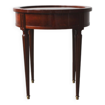 Table d'appoint-guéridon en acajou et marbre, style Empire