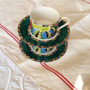 Duo of PTS interior tea cups and sub-cups