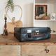 Old blue suitcase the lamp of France radio