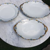 3 large serving dishes in Limoges porcelain
