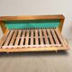 Mid-century wooden folding sofa bed frame, extendable daybed, Czechoslovakia, 190 × 151 × 77 cm