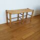 1950s straw bench
