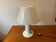 Guzzini lamp, white lacquered metal, height 55cm, 1970s vintage