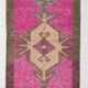 Pink Brown Vintage Runner Rug 94x299Cm