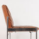 Série de 6 chaises en cuir et métal chromé, années 1970