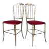 Paire de chaises Chiaviari en laiton