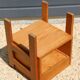 Light oak cubic bedside table 1960