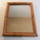 Miroir bambou et rotin vintage 38x48cm