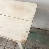 White wooden table