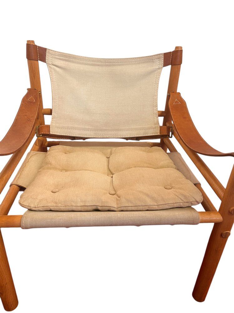 Sirocco safari chair vintage by Arne Norell, 1960s