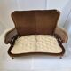1950s vintage canapé in caning and velvet