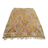 Rare 5x8 handmade vintage bedroom kilim rug - rug for living room