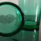 Set of 4 emerald green water glasses from Huile Lesieur