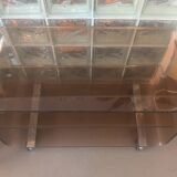 Smoked plexiglass coffee table