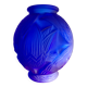 Vase art déco en persglas bleu givré, « Les nénuphars » Pierre D'Avesn