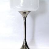 Designer table lamp space age 1960-70 chrome and glass