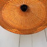 Vintage wicker hanging lamp