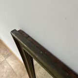 Antique french brass bistro mirror